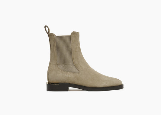 Thessaly 20 Flat Ankle Boot Suede Taupe