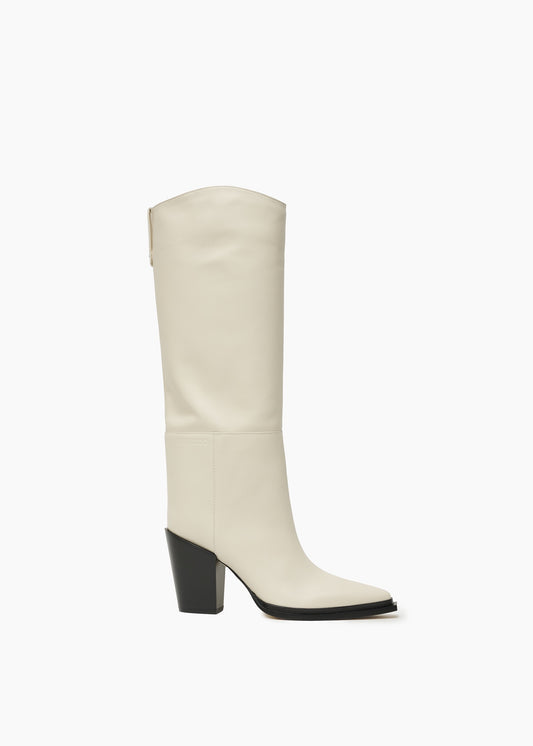SALE Cece 80 Knee High Boot Leather White was $2300