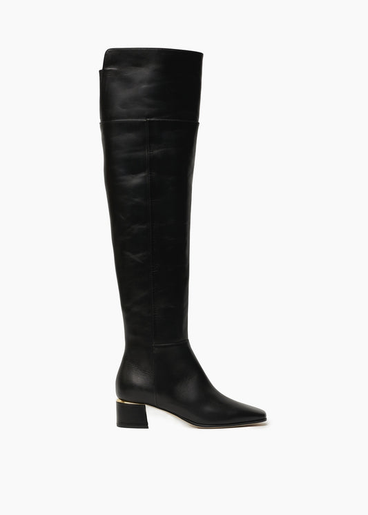 SALE Loren 45 Over Knee Boot Leather Black was $2400